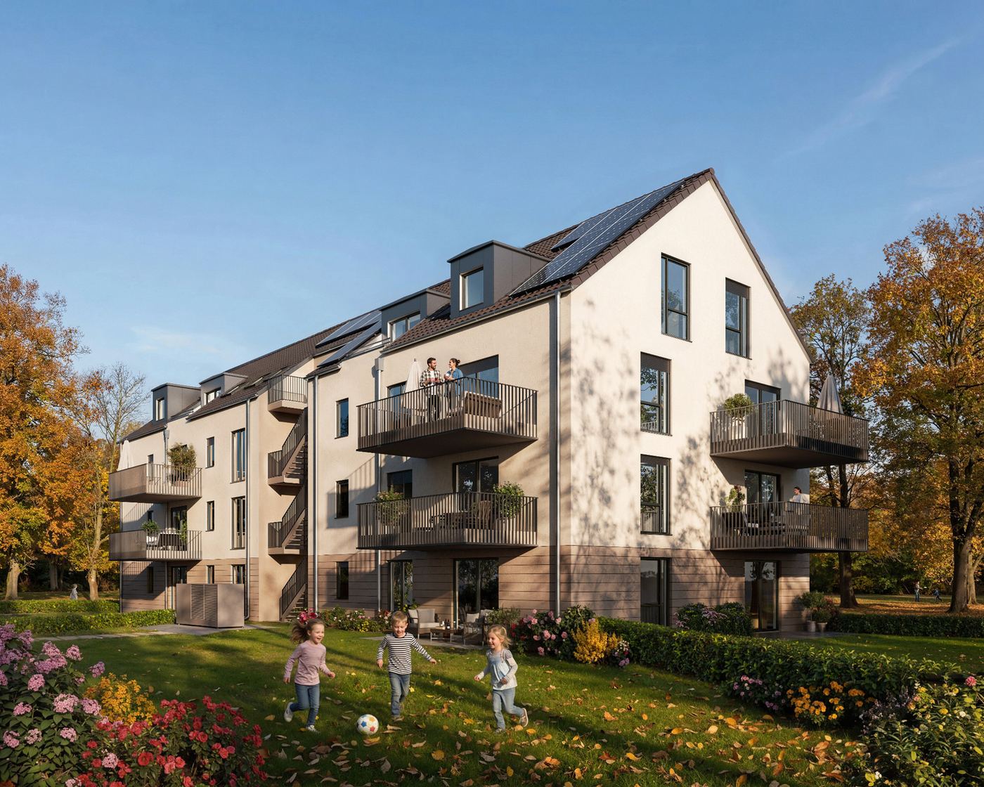 Balkone zur Gartenseite