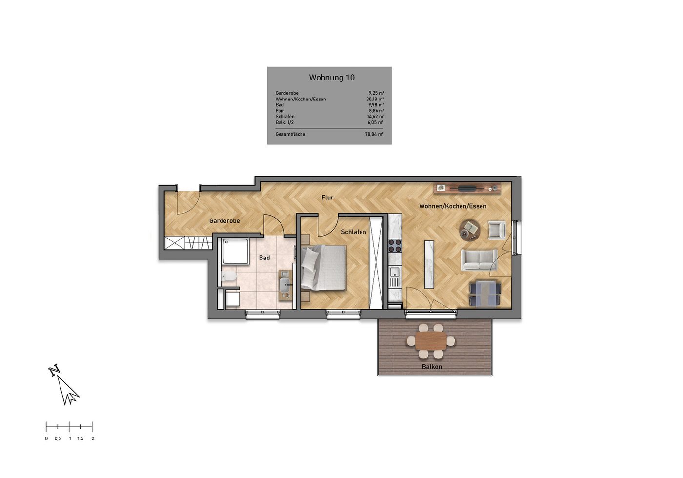 Grundriss Wohnung 10