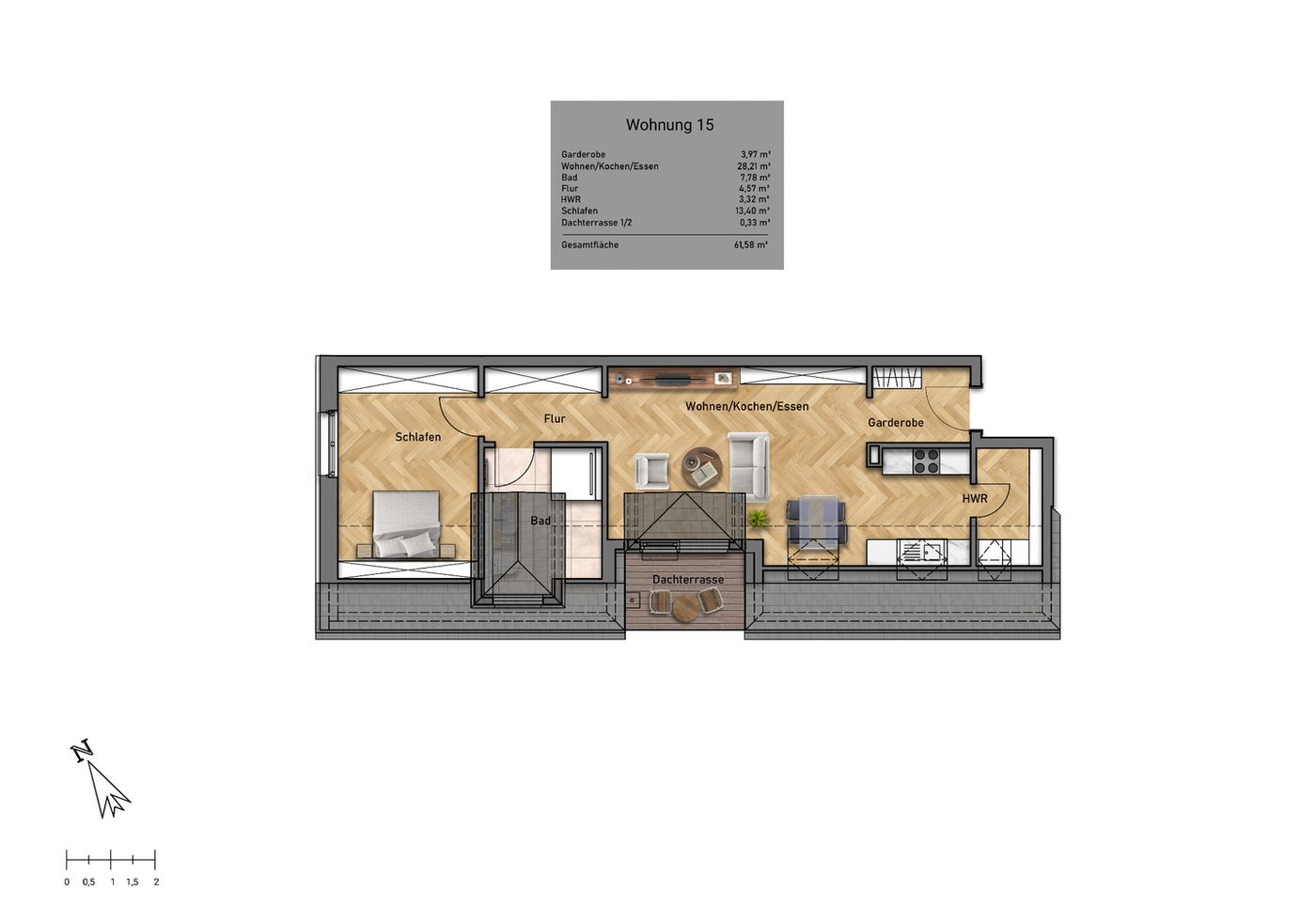 Grundriss Wohnung 15