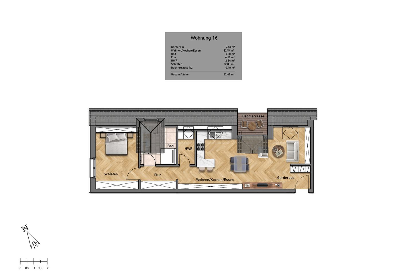 Grundriss Wohnung 16